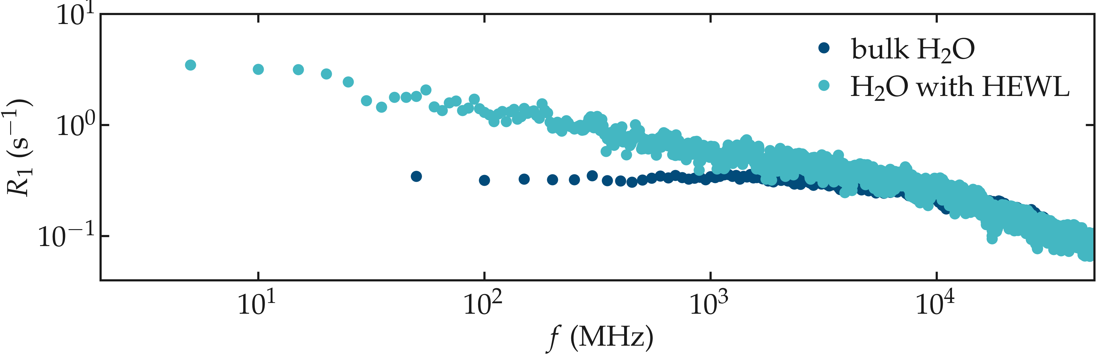 NMR results obtained from the LAMMPS simulation of water and lysozyme