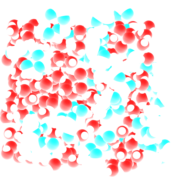 PEG-water mixture simulated with LAMMPS - Dipolar NMR relaxation time calculation