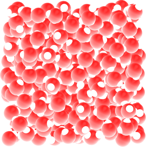 Water molecules simulated with lammps - NMR relaxation time calculation
